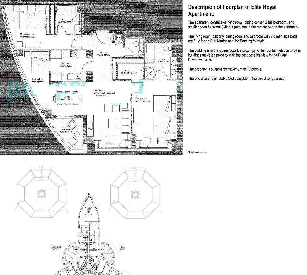 Elite Royal Apartment - Full Bujr Khalifa & Fountain View - Senator - 2 Bedrooms & 1 Open Bedroom Without Partition 迪拜 0*,  阿拉伯联合酋长国